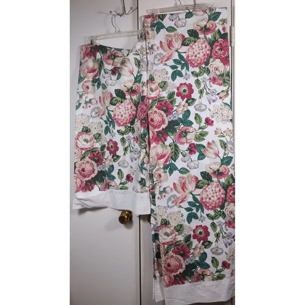 vintage cannon floral 2pc twin sheet shabby chic 90s cottagecore french country